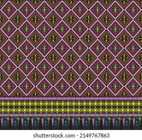 The background is abstract and repeats. Print, textile, décor, and fabric design Monochrome seamless raster copy pattern. Geometry design for prints and decor