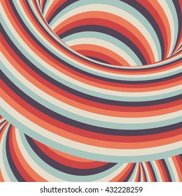 Background abstract retro colors. Curve ribbon.