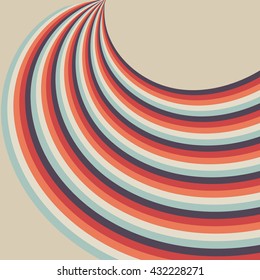 Background abstract retro colors. Curve ribbon.
