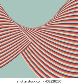 Background abstract retro colors. Curve ribbon.