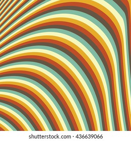 Background abstract retro colors. Curve ribbon.