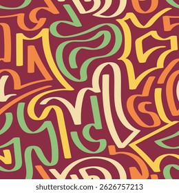 Background Abstract ribbonlike shapes in earth tones
