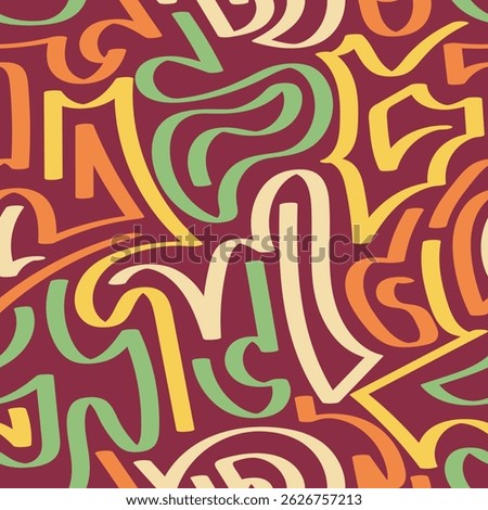 Background Abstract ribbonlike shapes in earth tones