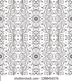 Background with abstract seamless floral pattern.