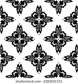 Fondo con formas abstractas. Textura en blanco y negro. Patrón de repetición monocromo sin inconvenientes para páginas web, texturas, tarjeta, afiche, tela, textil.