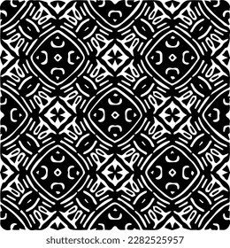 Fondo con formas abstractas. Textura en blanco y negro. Patrón de repetición monocromo sin inconvenientes para páginas web, texturas, tarjeta, afiche, tela, textil.