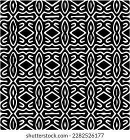 Background with abstract shapes. Black and white texture. Seamless monochrome repeating pattern  for decor, fabric, cloth.