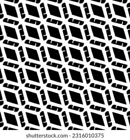  Background with abstract shapes. Black and white texture. Seamless monochrome repeating pattern  for decor, fabric, cloth. 