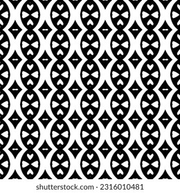  Fondo con formas abstractas. Textura en blanco y negro. Patrón de repetición monocromático sin inconvenientes para la decoración, la tela, la tela. 