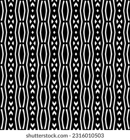  Background with abstract shapes. Black and white texture. Seamless monochrome repeating pattern  for decor, fabric, cloth. 