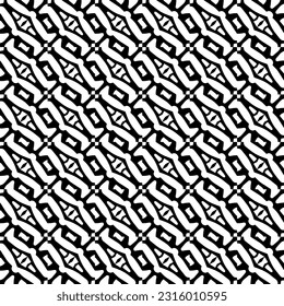  Fondo con formas abstractas. Textura en blanco y negro. Patrón de repetición monocromático sin inconvenientes para la decoración, la tela, la tela. 