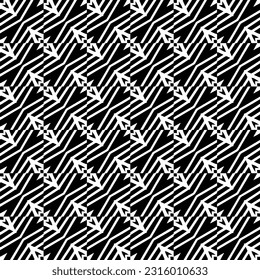  Background with abstract shapes. Black and white texture. Seamless monochrome repeating pattern  for decor, fabric, cloth. 