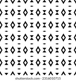  Hintergrund mit abstrakten Formen. Schwarz-Weiß-Textur. Nahtlose, monochrome Wiederholung für Dekoration, Stoff, Stoff. 