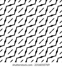  Background with abstract shapes. Black and white texture. Seamless monochrome repeating pattern  for decor, fabric, cloth. 