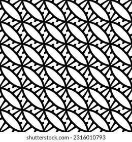  Background with abstract shapes. Black and white texture. Seamless monochrome repeating pattern  for decor, fabric, cloth. 