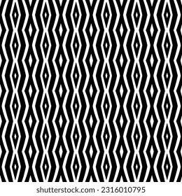  Background with abstract shapes. Black and white texture. Seamless monochrome repeating pattern  for decor, fabric, cloth. 