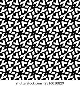  Background with abstract shapes. Black and white texture. Seamless monochrome repeating pattern  for decor, fabric, cloth. 