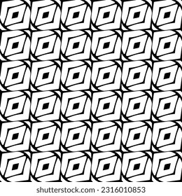  Background with abstract shapes. Black and white texture. Seamless monochrome repeating pattern  for decor, fabric, cloth. 