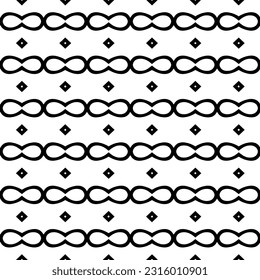  Background with abstract shapes. Black and white texture. Seamless monochrome repeating pattern  for decor, fabric, cloth. 