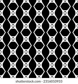  Background with abstract shapes. Black and white texture. Seamless monochrome repeating pattern  for decor, fabric, cloth. 