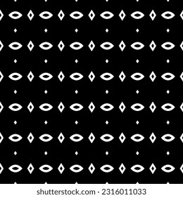  Fondo con formas abstractas. Textura en blanco y negro. Patrón de repetición monocromático sin inconvenientes para la decoración, la tela, la tela. 