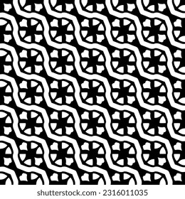  Fondo con formas abstractas. Textura en blanco y negro. Patrón de repetición monocromático sin inconvenientes para la decoración, la tela, la tela. 