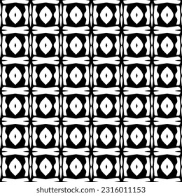  Fondo con formas abstractas. Textura en blanco y negro. Patrón de repetición monocromático sin inconvenientes para la decoración, la tela, la tela. 