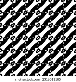  Fondo con formas abstractas. Textura en blanco y negro. Patrón de repetición monocromático sin inconvenientes para la decoración, la tela, la tela. 