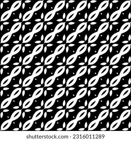  Fondo con formas abstractas. Textura en blanco y negro. Patrón de repetición monocromático sin inconvenientes para la decoración, la tela, la tela. 