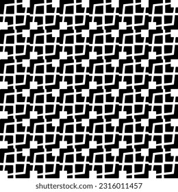  Background with abstract shapes. Black and white texture. Seamless monochrome repeating pattern  for decor, fabric, cloth. 