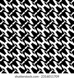  Fondo con formas abstractas. Textura en blanco y negro. Patrón de repetición monocromático sin inconvenientes para la decoración, la tela, la tela. 