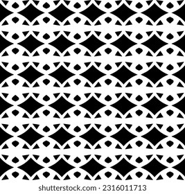  Fondo con formas abstractas. Textura en blanco y negro. Patrón de repetición monocromático sin inconvenientes para la decoración, la tela, la tela. 