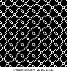  Fondo con formas abstractas. Textura en blanco y negro. Patrón de repetición monocromático sin inconvenientes para la decoración, la tela, la tela. 