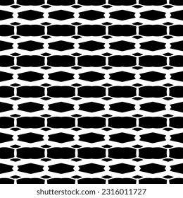  Background with abstract shapes. Black and white texture. Seamless monochrome repeating pattern  for decor, fabric, cloth. 
