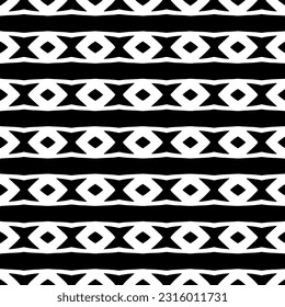  Hintergrund mit abstrakten Formen. Schwarz-Weiß-Textur. Nahtlose, monochrome Wiederholung für Dekoration, Stoff, Stoff. 