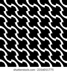  Background with abstract shapes. Black and white texture. Seamless monochrome repeating pattern  for decor, fabric, cloth. 