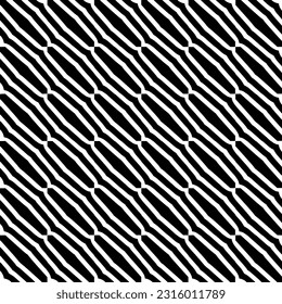  Background with abstract shapes. Black and white texture. Seamless monochrome repeating pattern  for decor, fabric, cloth. 