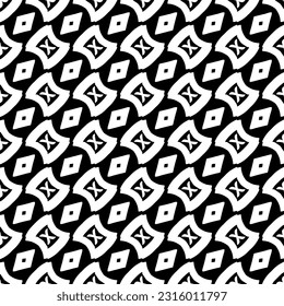  Fondo con formas abstractas. Textura en blanco y negro. Patrón de repetición monocromático sin inconvenientes para la decoración, la tela, la tela. 