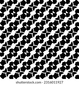 Fondo con formas abstractas. Textura en blanco y negro. Patrón de repetición monocromático sin inconvenientes para la decoración, la tela, la tela. 