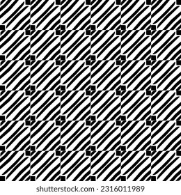  Fondo con formas abstractas. Textura en blanco y negro. Patrón de repetición monocromático sin inconvenientes para la decoración, la tela, la tela. 