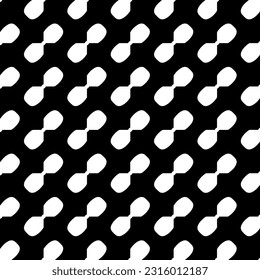  Background with abstract shapes. Black and white texture. Seamless monochrome repeating pattern  for decor, fabric, cloth. 