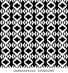  Background with abstract shapes. Black and white texture. Seamless monochrome repeating pattern  for decor, fabric, cloth. 