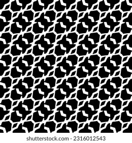  Fondo con formas abstractas. Textura en blanco y negro. Patrón de repetición monocromático sin inconvenientes para la decoración, la tela, la tela. 