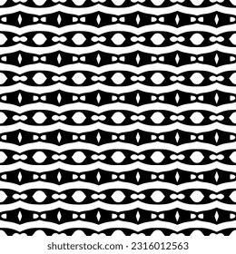  Fondo con formas abstractas. Textura en blanco y negro. Patrón de repetición monocromático sin inconvenientes para la decoración, la tela, la tela. 
