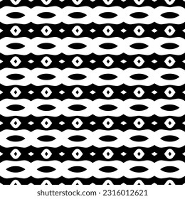  Fondo con formas abstractas. Textura en blanco y negro. Patrón de repetición monocromático sin inconvenientes para la decoración, la tela, la tela. 