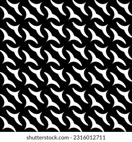  Background with abstract shapes. Black and white texture. Seamless monochrome repeating pattern  for decor, fabric, cloth. 