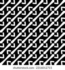  Background with abstract shapes. Black and white texture. Seamless monochrome repeating pattern  for decor, fabric, cloth. 