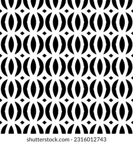  Fondo con formas abstractas. Textura en blanco y negro. Patrón de repetición monocromático sin inconvenientes para la decoración, la tela, la tela. 