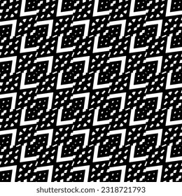  Hintergrund mit abstrakten Formen. Schwarz-Weiß-Textur. Nahtlose, monochrome Wiederholung für Dekoration, Stoff, Stoff.