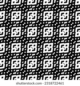  Fondo con formas abstractas. Textura en blanco y negro. Patrón de repetición monocromático sin inconvenientes para la decoración, la tela, la tela.